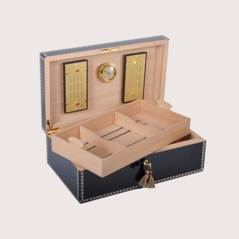 Elie Bleu Medals 120 Cigar Humidor -Black  Medals Collection