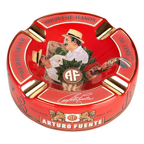 NEW Limited Edition Large 8.75" Arturo Fuente Porcelain Cigar Ashtray Red 